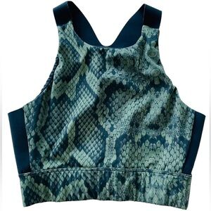 Varley Snakeskin Print Sports Bra XS Racerback Compression Activewear